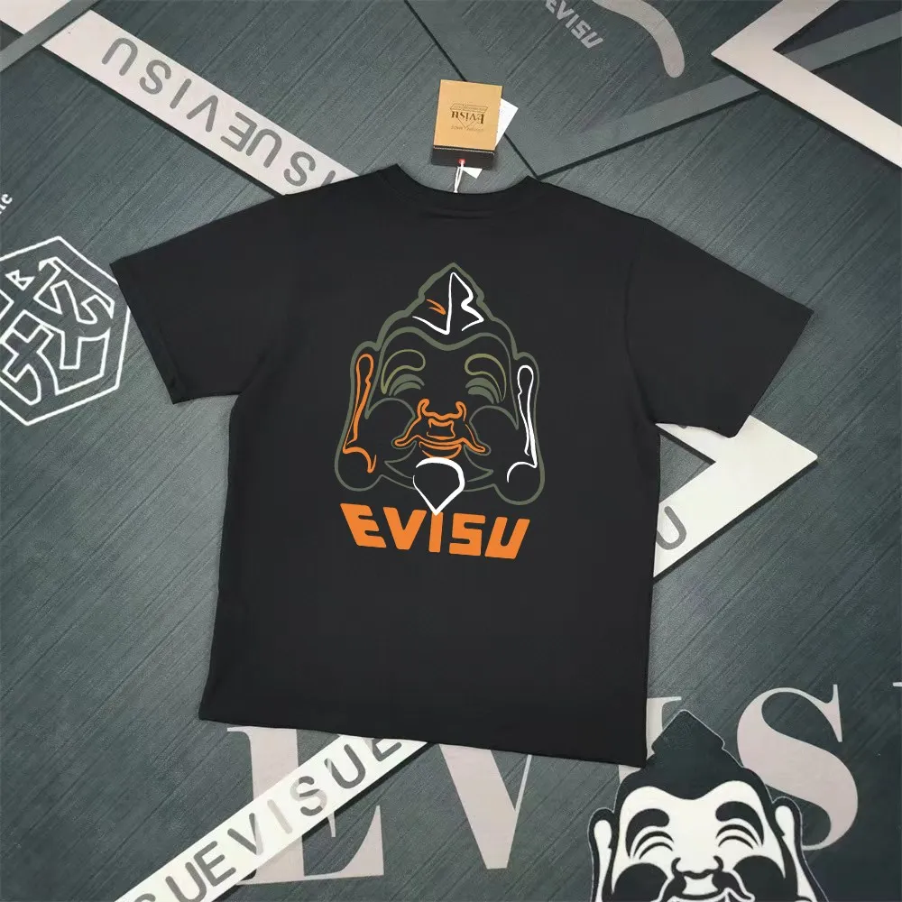 Evisu 2025New Arrival T ⚠ Quality⚠ Same Style T 。 ，Black S-XXL，White S-XXL，Gray M-XXL，Red S-XXL， Red M-XXL Blue M-XXL